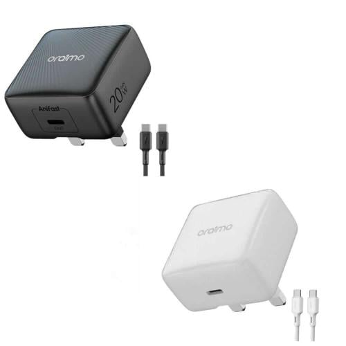 Oraimo - شاحن جداري للكهرباء 20 واط مع كيبل من تاي...