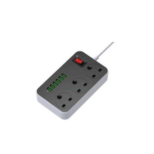 LDNIO - توصيلة كهربائية تتميز بــ 6 منافذ usb و 3...