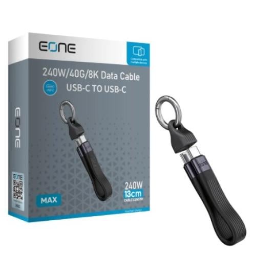 E-ONE- كيبل شحن سريع USB-C إلى USB-C بتصميم ميدالي...
