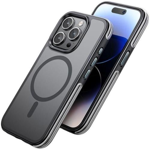 غلاف حماية AS6 مدعم من الأطراف للايفون - شفاف اسود...