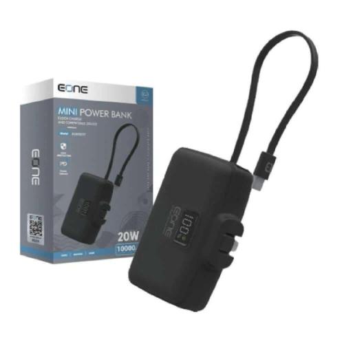 E-ONE- بطارية ميني10 مللي امبير بقوة 20 واط - اسود