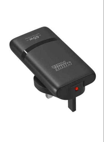 MorePower - شاحن جداري بقوة 65 واط بمنفذين تايب سي