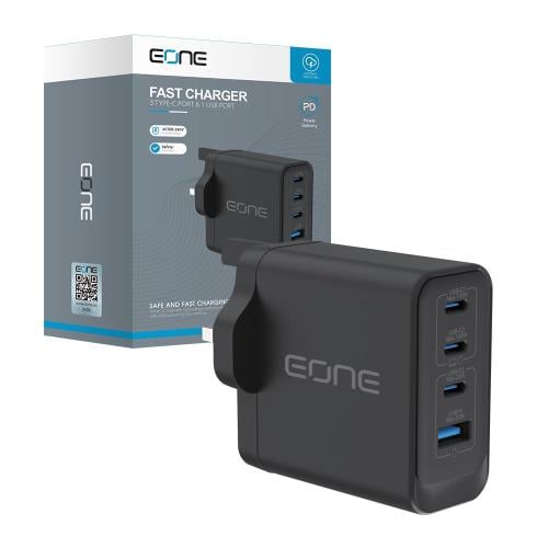 E ONE -شاحن جداري سريع تقنية GaN بقوة 100 واط - اس...