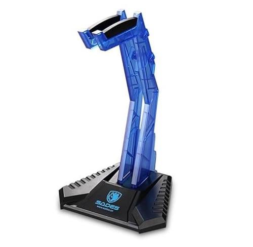 SADES - حامل سماعة رأس Wolf Bone SA-D1 - أزرق