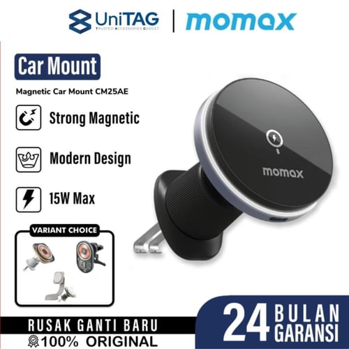 موماكس - حامل شحن لاسلكي مغناطيسي للسيارة بقدرة 15...