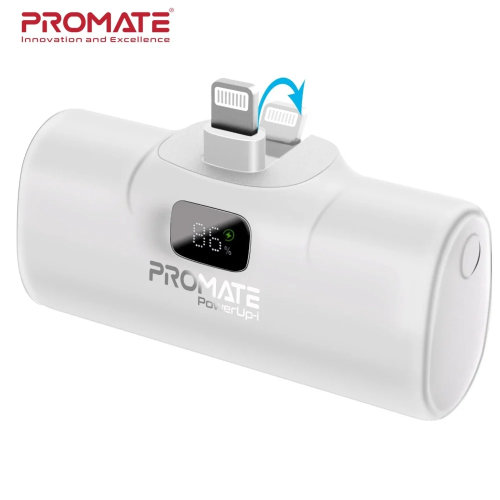 بطارية متنقلة مدمجة مع مدخل لايتننق بسعة 5000 ملي...