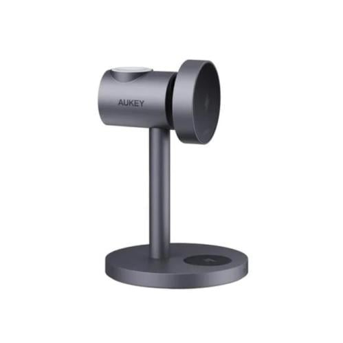 AUKEY - شاحن مكتبي لاسلكي سريع 3 في 1 بقوة 15 واط...