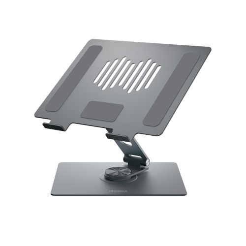 حامل لابتوب المنيوم Fold Stand قابل للدوران - فضي...