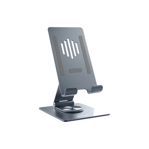 حامل المنيوم للهاتف Fold Stand قابل للدوران - رماد...