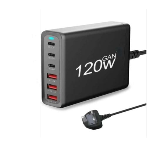 محول مكتبي للأجهزة الإلكترونية بتقنية GaN بقوة 120...