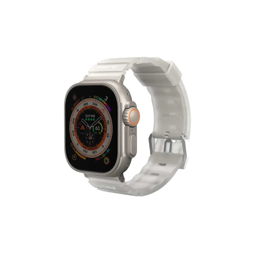 سوار ساعة ابل الترا سيلكون 49mm - ابيض شفاف - SKIN...