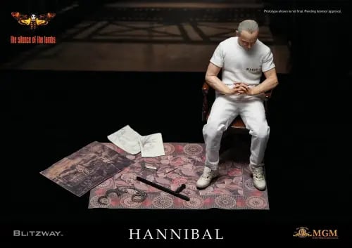 1/6 Scale The Silence of the Lambs Hannibal Lecter (White Prison Uniform) Figure by Blitzway