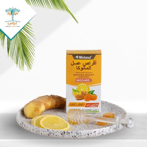 أقراص عسل المانوكا ( ليمون وزنجبيل )