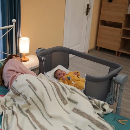 سرير جانبي كهربائي + محبس اطفال