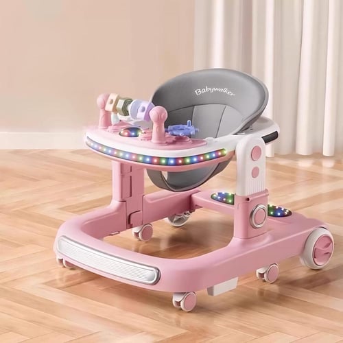 مشاية اطفال قابلة للطي مع أصوات موسيقى والعاب وفرا...