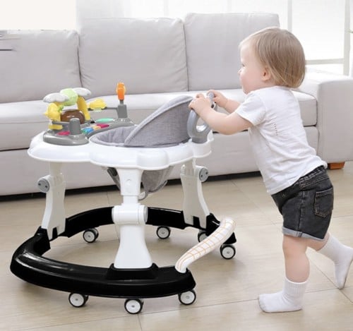 مشاية اطفال قابلة للطي مع أصوات موسيقى والعاب