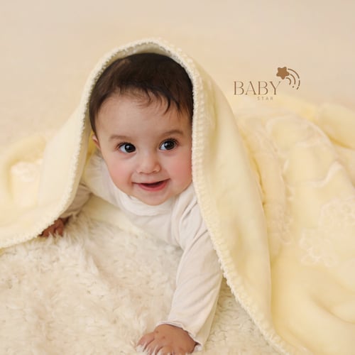 بطانية اطفال مزينة بالدببة | دافئة ومليئة بالحب