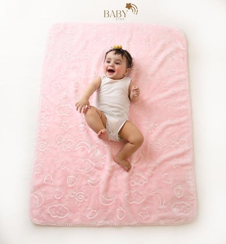 بطانية اطفال مزينة بالرسومات | دافئة ومليئة بالحب