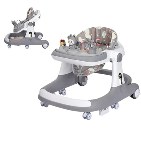 مشاية اطفال قابلة للطي مع أصوات موسيقى والعاب وفرا...