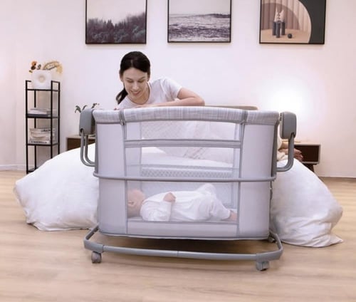 سرير جانبي كهربائي + محبس اطفال