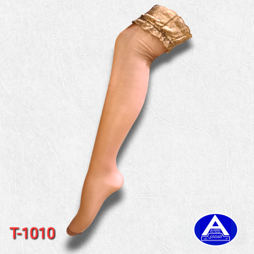 جوارب نسائية شفافة فوق الركبة دانتيل ( درزن )