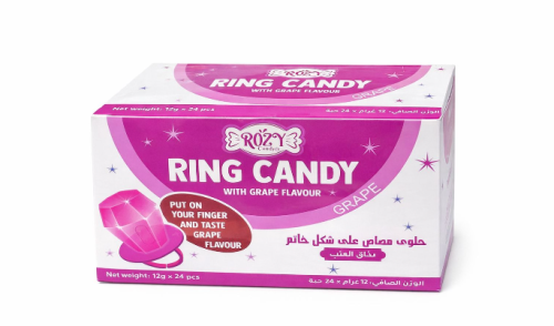 حلوى مصاص بنكهة العنب على شكل خاتم 24*12 جم