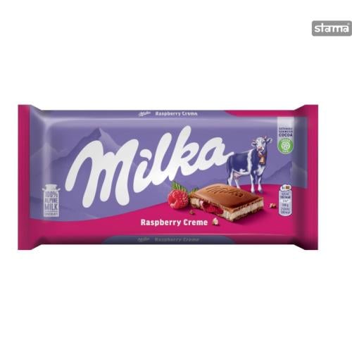 ميلكا شوكولاته توت احمر وكريمه 100جم