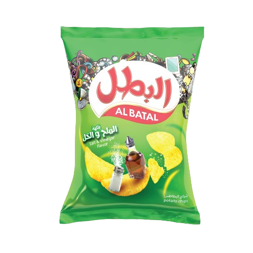 بطاطس البطل ملح وخل 20*110 جم