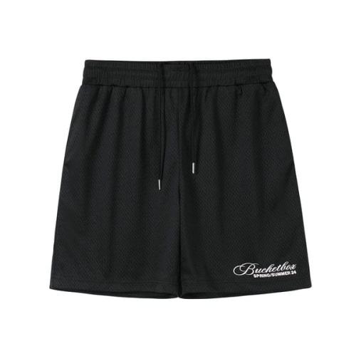 Black Mesh Logo Shorts
