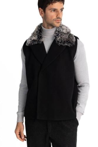 Suit-like Vest Black