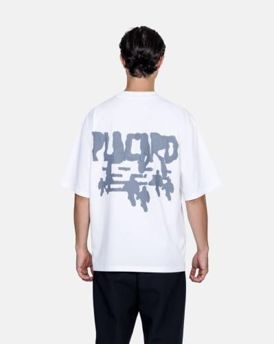 Oversized T-Shirt With Backside Design In Grey