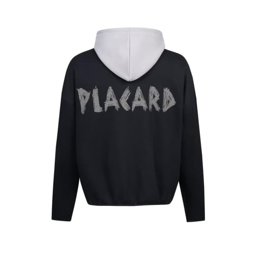 Oversized Hoodie in Black & Grey