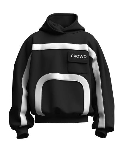 Black With White Hoodie