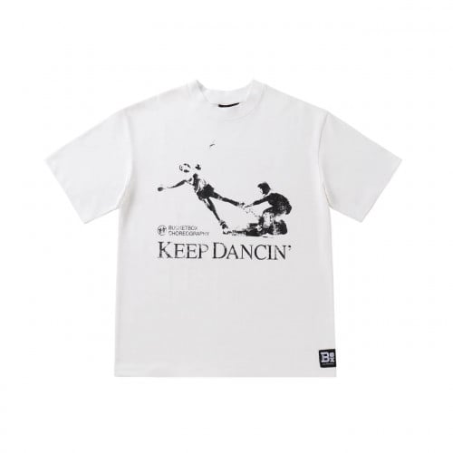 White Keep Dancing Tee