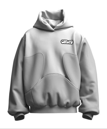 Grey With White Hoodie