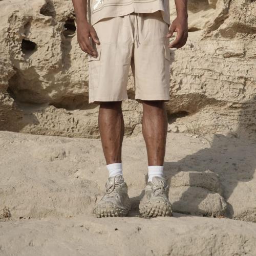 Beige Naqsh Shorts