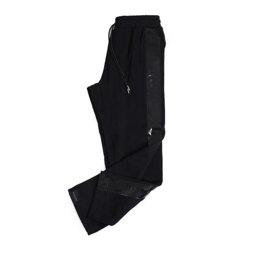 BLACK COTTON SWEATPANTS