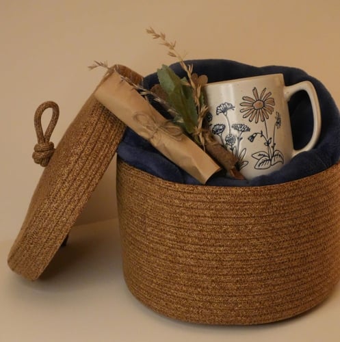 سلة البطانية - أزرق