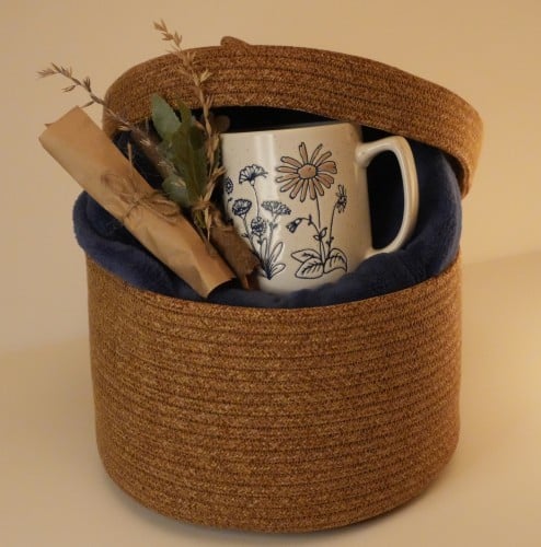 سلة البطانية - أزرق