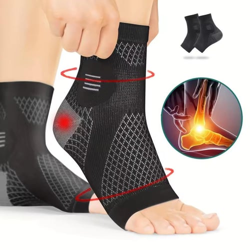 A pair of ankle compression socks, foot sleeve com...