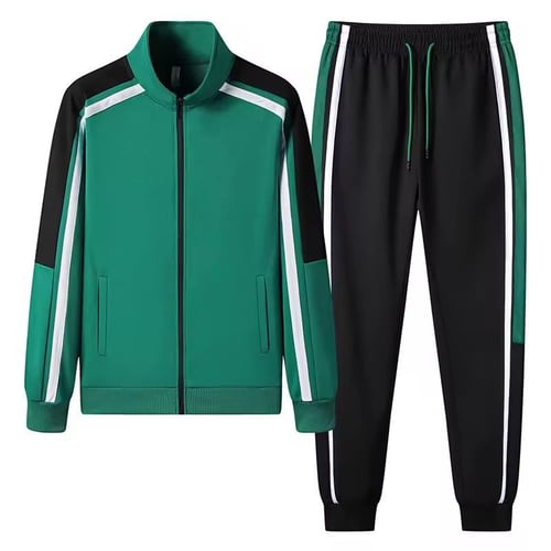 Casual sports set for men consisting of a high-nec...