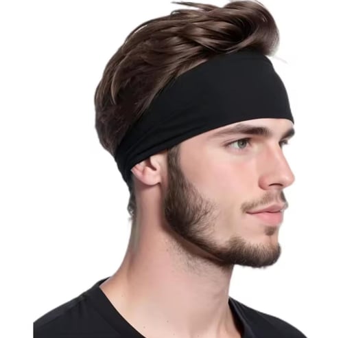 Men's sports headband, sweat-absorbing and anti-sw...