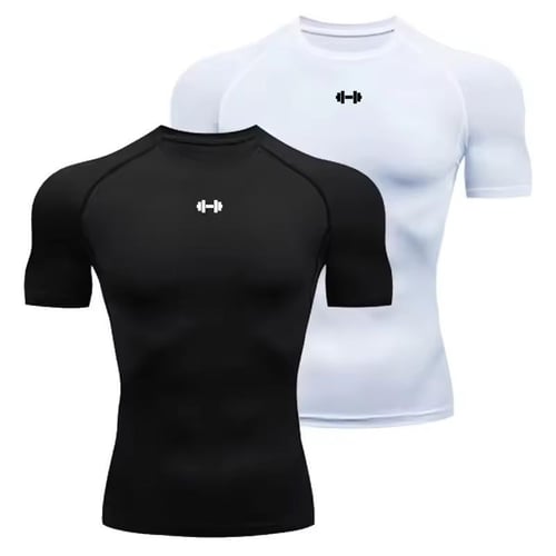 Men's T-shirt summer sportswear running T-shirt qu...