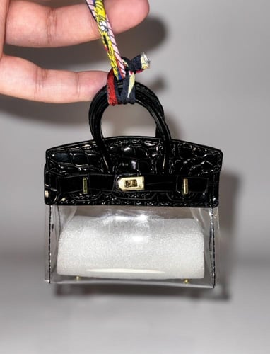 مايكرو Birkin شفاف كروكو