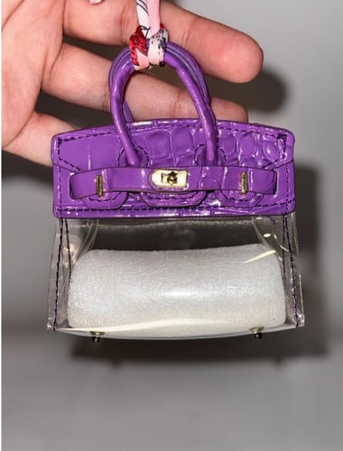 مايكرو Birkin شفاف كروكو