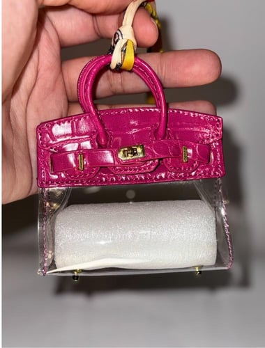 مايكرو Birkin شفاف كروكو