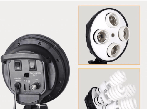 استديو تصوير 360W مع خلفيات