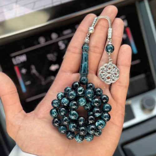 سبحة بكلايت تركواز مخلوط