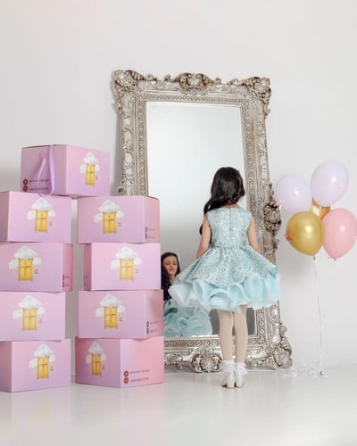 فستان قماش جكارا مميز