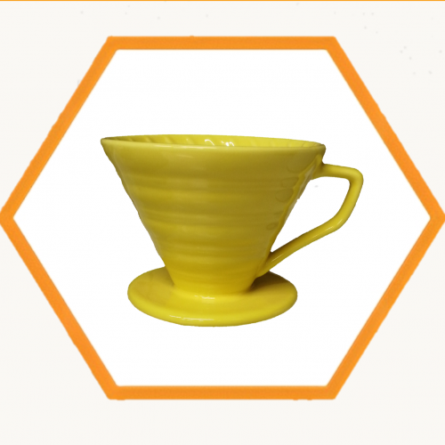 أداة التقطير V60 سيراميك أصفر